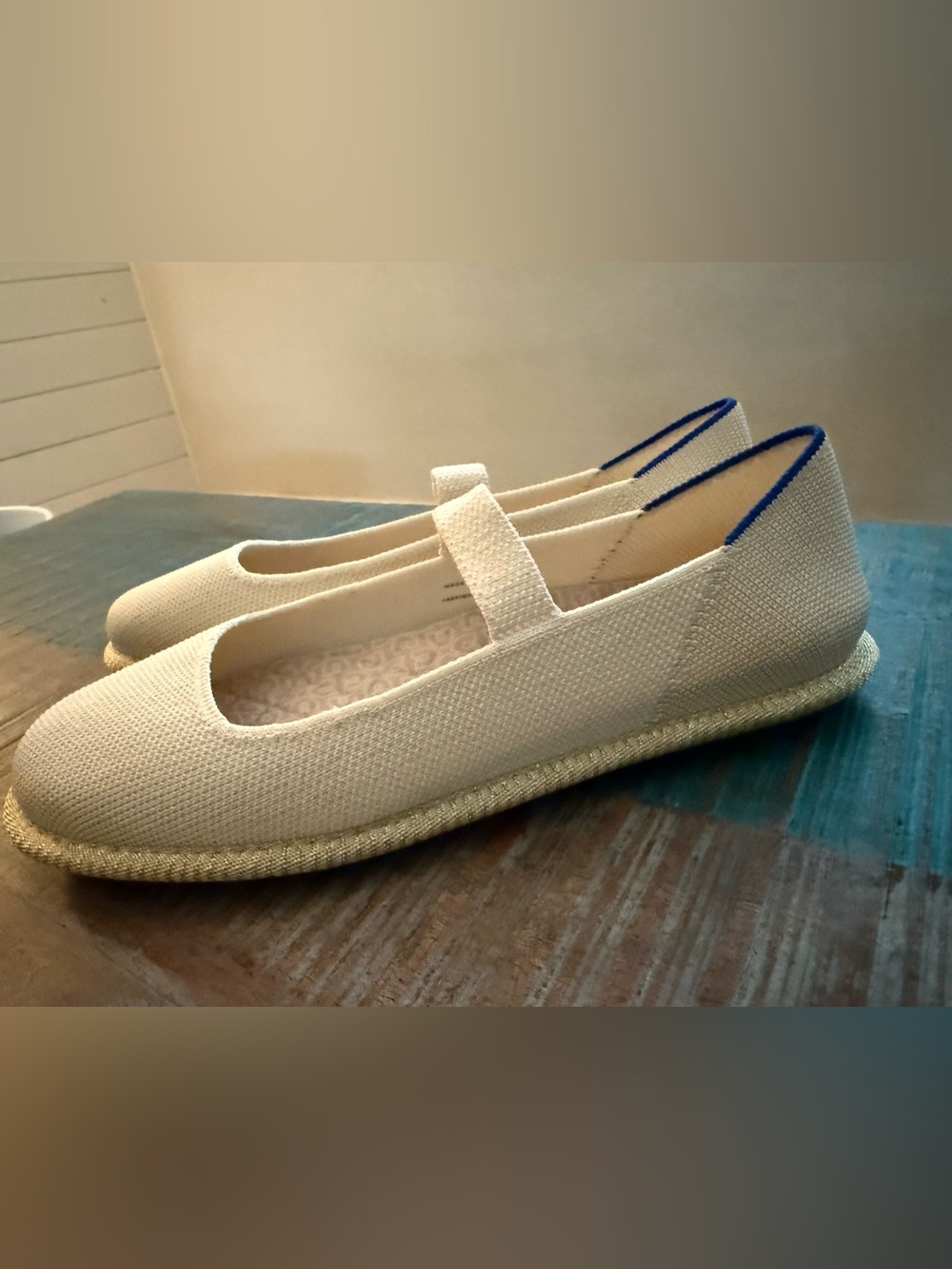 Rothy's Cruiser Mary Jane shoes in the White Sand - Picture 6 of 11
